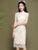 Stunning Beaded Lace Cheongsam Floral Lace Chic Chinese Dress
