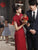 Cap Sleeve Floral Lace Cheongsam Toasting Dress Wedding Gown