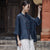 Cotton & Linen Loose Traditional Chinese Blouse with Strap Buttons