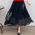 All Matched Floral Embroidery Traditional Chinese Style Chiffon Skirt