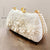 Chinese Style Embroidery Evening Bag with Pearl Handle and Pearls Chain