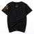 100% Cotton Round Neck Koi Fish Embroidery Short Sleeve T-shirt