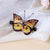 Handmade Chinese Bead Embroidery Rhinestone Butterfly Hair Pin