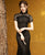 Floral Embroidery Illusion Neck Full Length Mermaid Cheongsam Chinese Dress