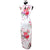 Rayon Cheongsam Floral Chinese Dress Key Hole Neck