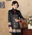 Stand Collar Floral Embroidery Silk Blend Chinese Wind Coat