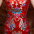 Chiffon Neck Dragon Pattern Brocade Chinese Wedding Party Dress