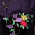 Half Sleeve Floral Embroidery Knee Length Velvet Cheongsam Qipao Dress