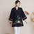 Floral Embroidery Fancy Cotton Retro Chinese Blouse Zen Coat