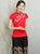 Mandarin Collar Floral Embroidery Cheongsam Top Traditional Chinese Blouse