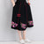 Floral Embroidery Tea Length Traditional Chinese Style Expansion Skirt