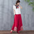 Floral Embroidery Traditional Chinese Style Women's Loose Pants