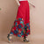 Plus Size Traditional Chinese Style Women's Floral Loose Pants