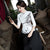 3/4 Sleeve Silk Cheongsam Top Women's Chinese Suit