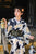 Floral Pattern Girl's Japanese Kimono Bathrobe for Fireworks Offering