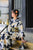 Floral Pattern Girl's Japanese Kimono Bathrobe for Fireworks Offering