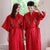 Wintersweet Embroidery Silk Blend Loungewear Sleepwear Bathrobe