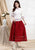 Signature Cotton Full Length Chinese Style Skirt with Tassel