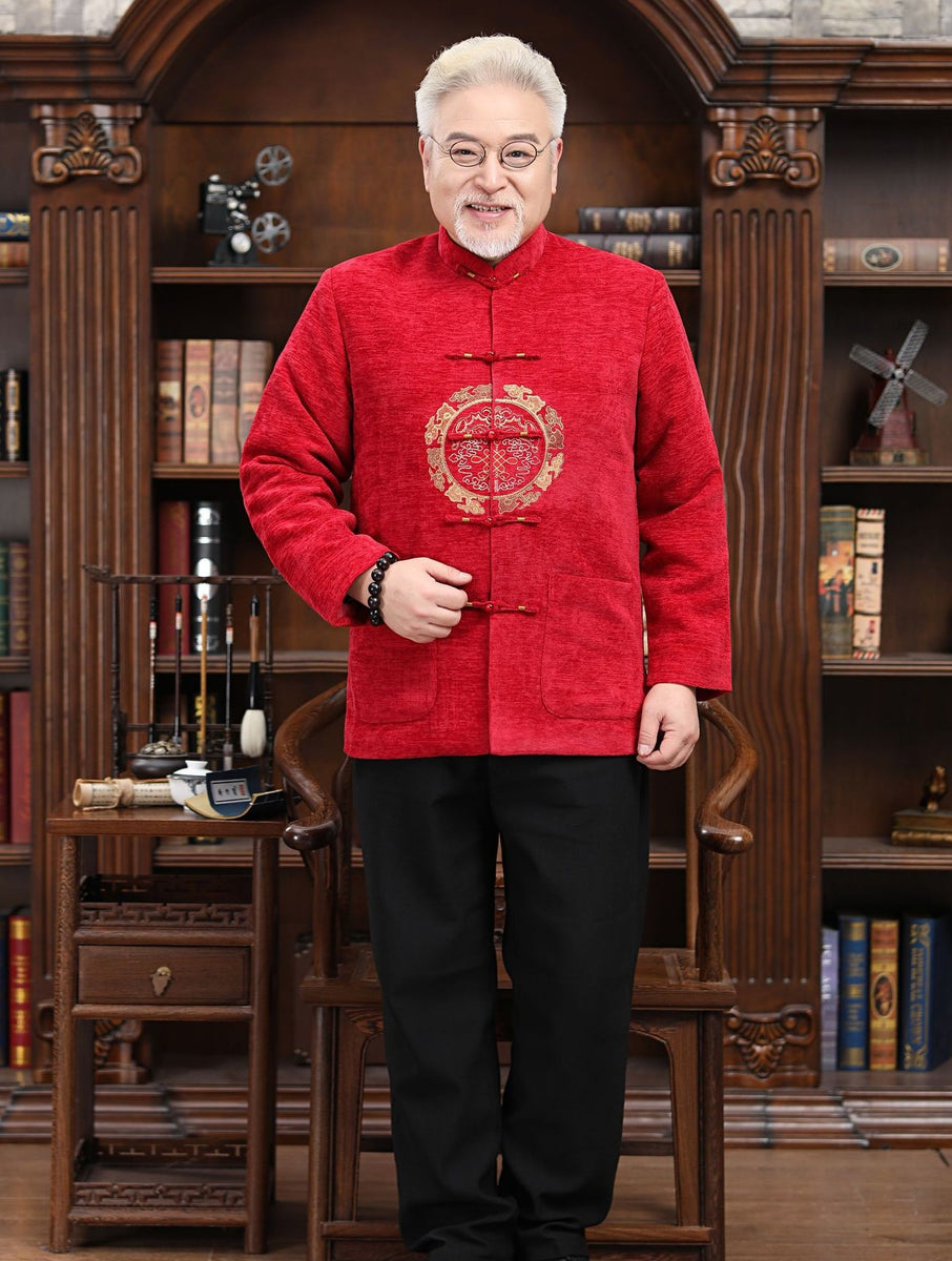 Chocolate Chinese Button Corduroy Jacket