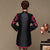 Mandarin Sleeve Silk & Linen Chinese Style Mother Dress Plus Size