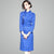3/4 Sleeve Knee Length Fancy Cotton Retro Cheongsam Chinese Dress