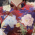 Half Sleeve Tea Length Floral Velvet Cheongsam Chinese Dress