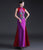 Sleevless Floral Embroidery Full Length Cheongsam Chinese Prom Dress