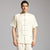 Short Sleeve Chinese Kung Fu Suit with Floral Embroidery