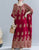 Round Neck Floral Robe Chinese Style Casual Dress Boho Dress