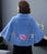 Floral Embroidery Imitated Mink Wool Shawl Loose Cape Jacket