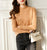 Half Turtleneck Button-up Knit Sweater Casual Loose-fit Cashmere Pullover