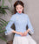 Mandarin Sleeve Cheongsam Top Chiffon Chinese Style Women's Suit