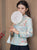 Thick Floral Suede Cheongsam Top Retro Chinese Jacket