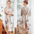 Chinese Dragon Pattern Knee Length Silk Sleepwear Pyjamas Morning Robe