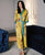 V Neck Full Length Bird & Floral Pattern Silk Sleepwear Pyjamas Morning Robe
