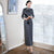 Bodycon Traditional Cheongsam Plaids & Checks Suede Chinese Dress with Lace Edge