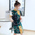Cartoon Pattern Spandex Cheongsam Chinese Style Chic Day Dress