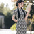 Fresh Literary Style Long Cheongsam Dress with Elastic Cotton Jacquard