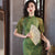 Vintage Shanghai Style with a Modern Touch Flared Sleeve Cheongsam Dress