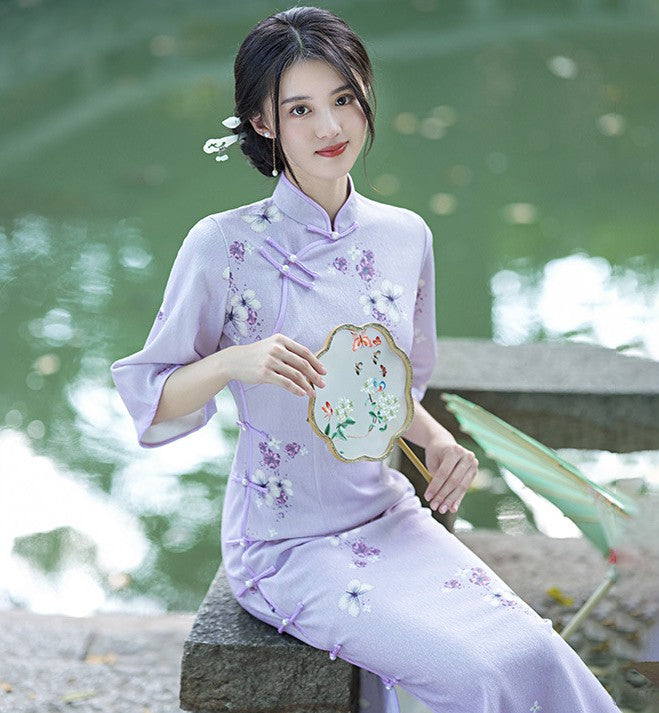 Mengdie 梦蝶 - New Chinese Style Butterfly Cheongsam Cardigan