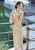 Half Sleeve Floral Lace Cheongsam Tea Length Chinese Dress