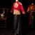 Dragon Embroidery Full Length Traditional Chinese Groom Suit with Strap Buttons