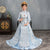Floral Embroidery Double Sleeve Retro Chinese Wedding Suit with Tassels