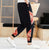 100% Cotton Chinese Style Ankle Banded Pants Ninth Pants