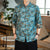 Long Sleeve Dragon Pattern Signature Cotton Chinese Shirt