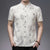 Short Sleeve Floral Signature Cotton Chinese Shirt