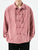 Loose Retro Flannel Washed Shirt with Turn-Down Collar Chinese Style Long Sleeve Blouse