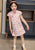 Cartoon Rabbit Pattern Stretchy Kid's Cheongsam Knee Length Chinese Dress