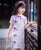 Puff Sleeve Mandarin Collar Sweetheart Pattern Kid's Cheongsam Chinese Dress