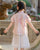 Short Sleeve Floral Embroidery 2-Pieces Chiffon Han Costume Traditional Girl's Chinese Suit